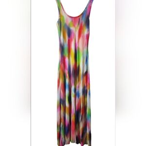 Fuzzi Multicolor Sleeveless Maxi Dress Size Large